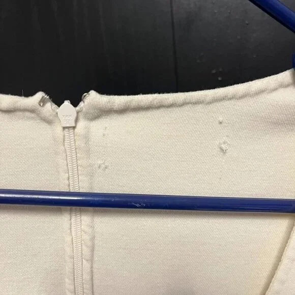 Michael Kors Collection Ivory Wool Bell-Sleeve Sheath Dress 10 Italy - Picture 6 of 11